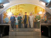 Мозаичное панно &laquo;Великий Лидер Товарищ Ким Ир Сен среди рабочих&raquo; на станции &laquo;Пухын&raquo;